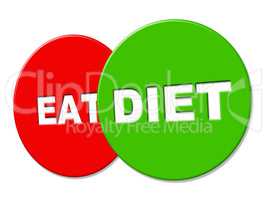 Diet Sign Means Lose Weight And Dieting