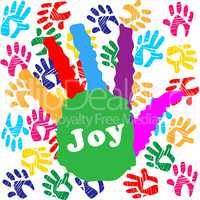 Kids Joy Means Watercolor Positive And Colors