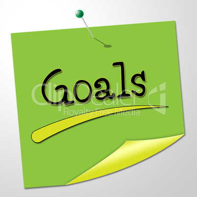 Goals Note Shows Aspire Message And Targeting