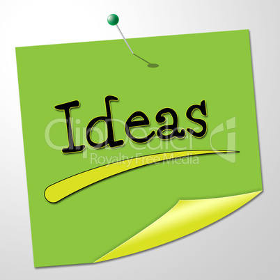 Ideas Note Means Creative Messages And Conception