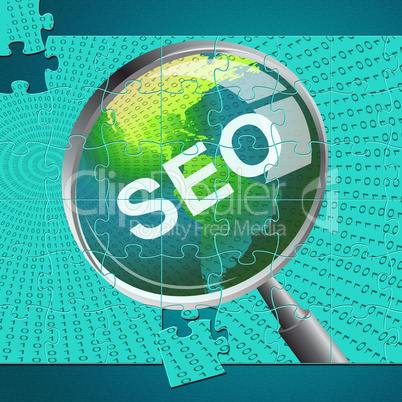 Seo Magnifier Shows Websites Magnifying And Website