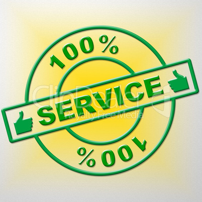 Hundred Percent Service Shows Help Desk And Advice