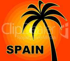 Spanish Holiday Indicates Go On Leave And Summer