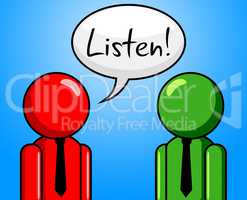 Listen Conversation Indicates Chit Chat And Chinwag