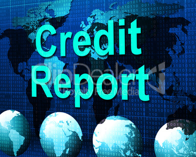 Credit Report Represents Debit Card And Analysis