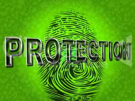 Protection Fingerprint Indicates Password Login And Private