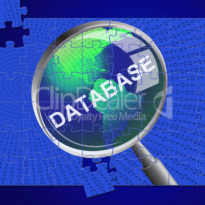 Database Magnifier Represents Search Magnify And Databases