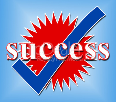 Success Tick Means Resolution Victor And Yes