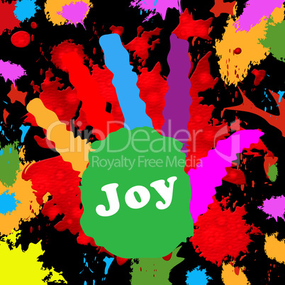 Kids Joy Shows Happiness Multicoloured And Color