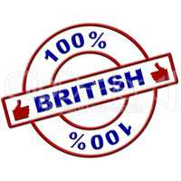 Hundred Percent British Shows Great Britain And Absolute