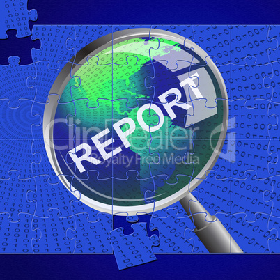 Report Magnifier Shows Magnifying Searching And Magnify