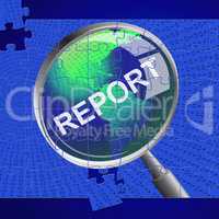 Report Magnifier Shows Magnifying Searching And Magnify