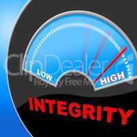 Integrity High Shows Trust Decency And Inflated