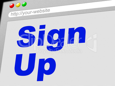 Sign Up Shows Subscribe Register And Online