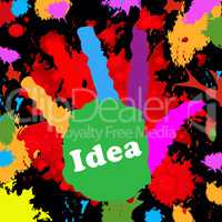 Kids Ideas Means Innovations Hand And Colour