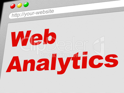 Web Analytics Represents Report Online And Collection
