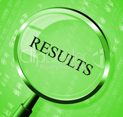 Results Magnifier Means Success Magnifying And Score