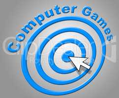 Computer Games Represents Www Online And Pc
