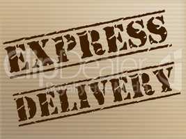 Express Delivery Means High Speed And Action