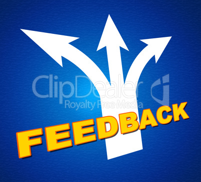 Feedback Arrows Shows Evaluate Reflection And Rating