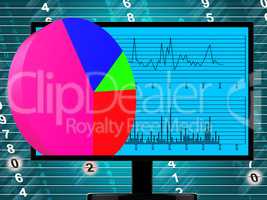 Pie Chart Online Represents Financial Report And Web