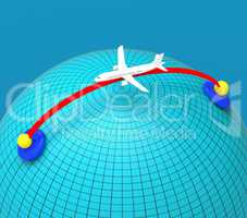 Worldwide Travel Means Globally Flights And Global