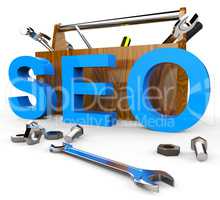 Search Engine Optimization Shows Gathering Data And Advertising