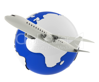 Worldwide Flights Represents Travel Plane And Airplane