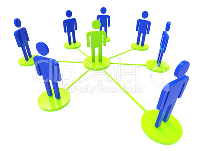 Network Of People Represents Global Communications And Computer