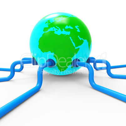 Worldwide Network Represents Global Communications And Communicate