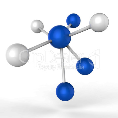 Atom Molecule Represents Scientific Chemistry And Experiments