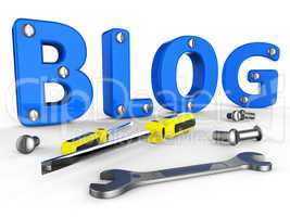Blog Tools Represents World Wide Web And Blogger