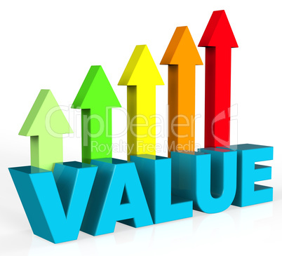 Increase Value Means Up Worth And Valuable