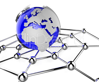Worldwide Network Means Global Communications And Computing