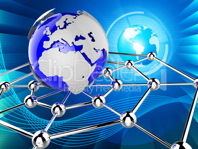 Worldwide Network Indicates Global Communications And Communicat