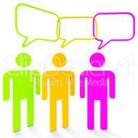 People Speaking Indicates Point Of View And Assumption