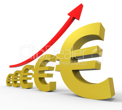 Gpp Increasing Shows Euro Sign And Accounting