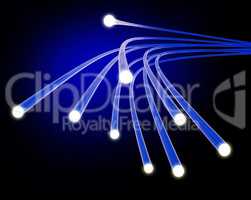 Optical Fiber Network Indicates Global Communications And Communicate