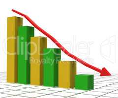 Decreasing Report Shows Graphic Analysis And Graphs
