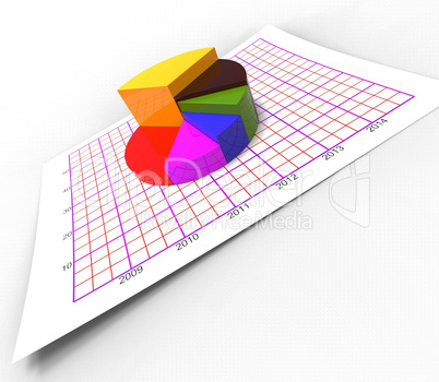 Pie Chart Shows Business Graph And Biz