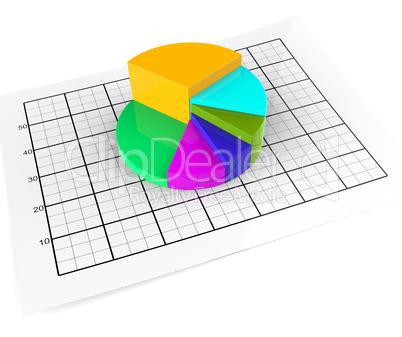 Pie Chart Shows Business Graph And Graphic