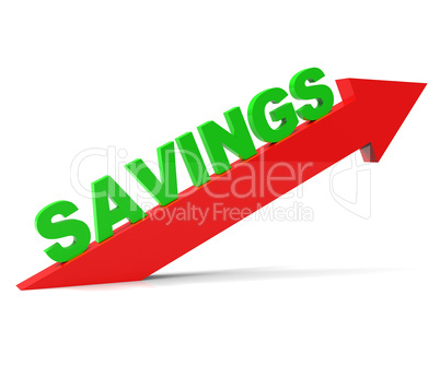 Increase Savings Shows Upward Improve And Improvement