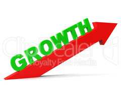 Increase Growth Indicates Rising Advance And Arrow