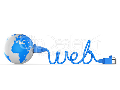 Worldwide Web Represents Globe Searching And Net