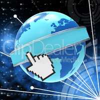 Global Internet Means World Wide Web And Copyspace