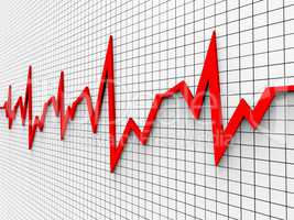 Heartbeat Chart Shows Flat Screen And Cardiograph