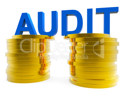 Audit Money Represents Balancing The Books And Accountant