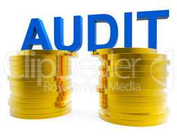 Audit Money Represents Balancing The Books And Accountant