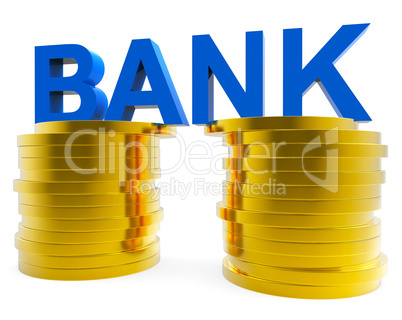 Bank Savings Shows Progress Finances And Wealthy