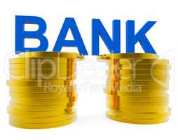 Bank Savings Represents Advance Financial And Growth